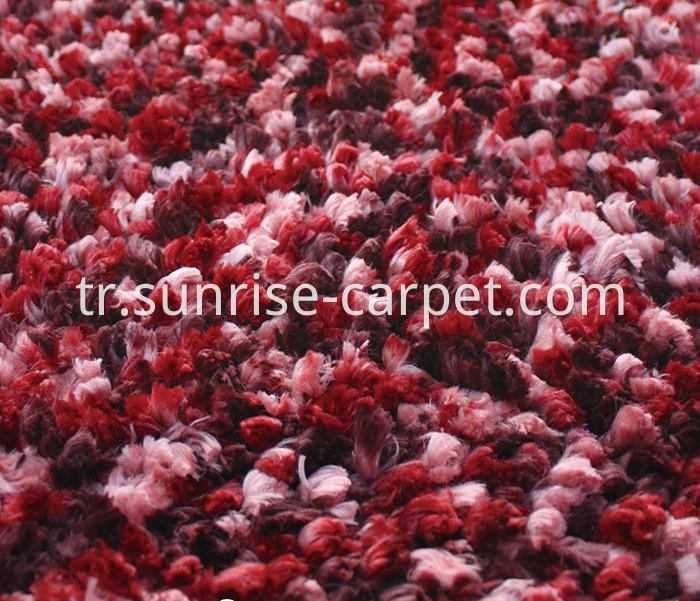 100% Polyester Shaggy rug burgundy color